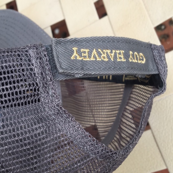 Guy Harvey saltwater Fishing Hat 6 panel mesh back adjustable back strap cap - Picture 5 of 15